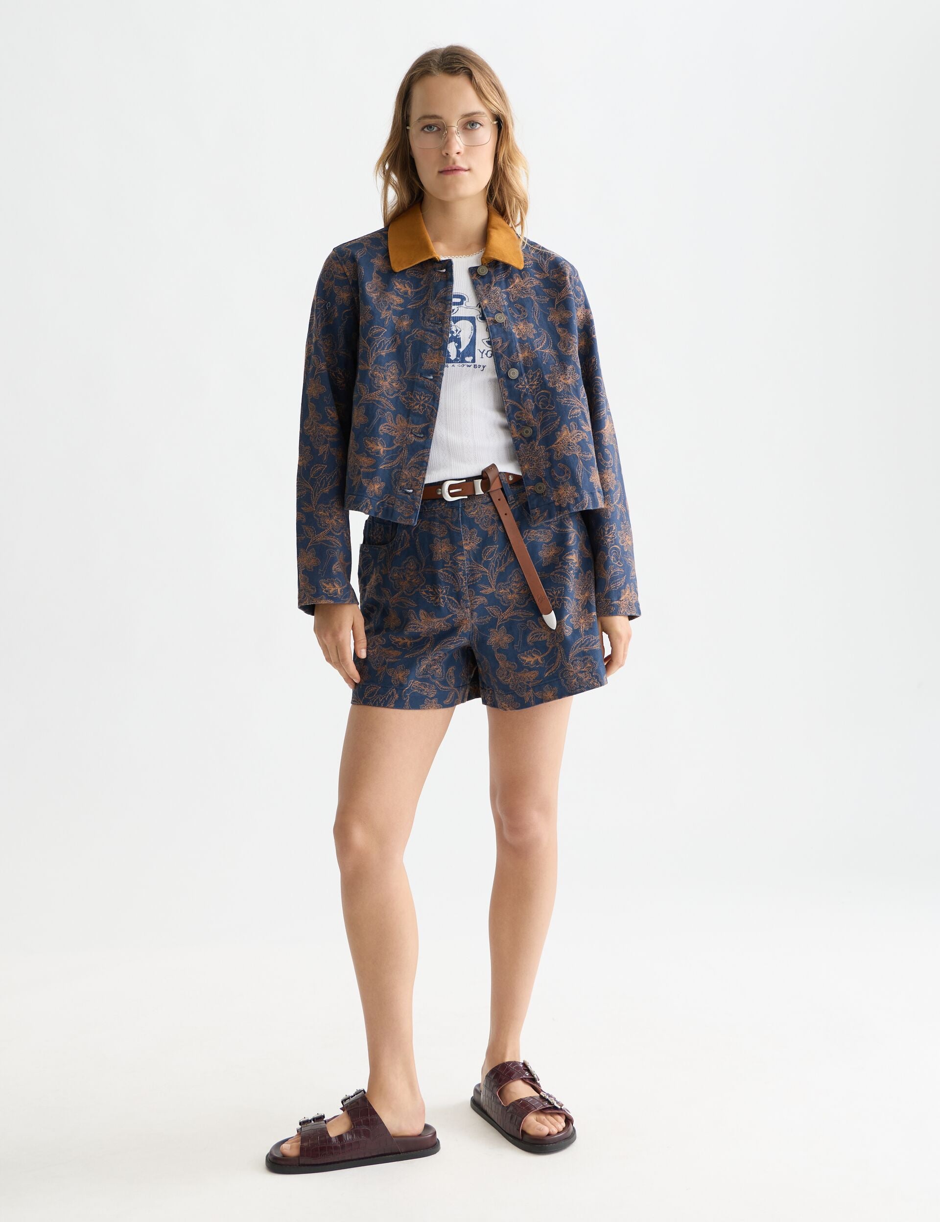 White Smoke ג׳קט כותנה רקום לנשים Embroidered SCOTCH & SODA