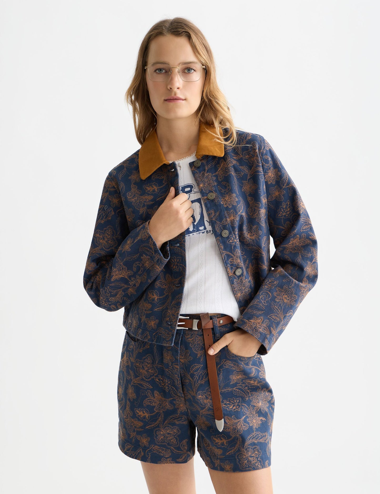 White Smoke ג׳קט כותנה רקום לנשים Embroidered SCOTCH & SODA
