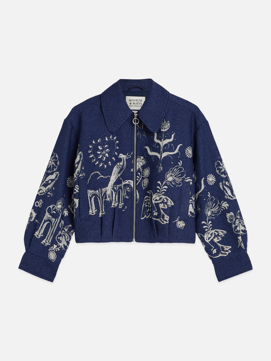 White Smoke ג'קט לנשים Jacquard SCOTCH & SODA