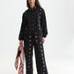 Black ג'קט לנשים Embroidered Cotton SCOTCH & SODA