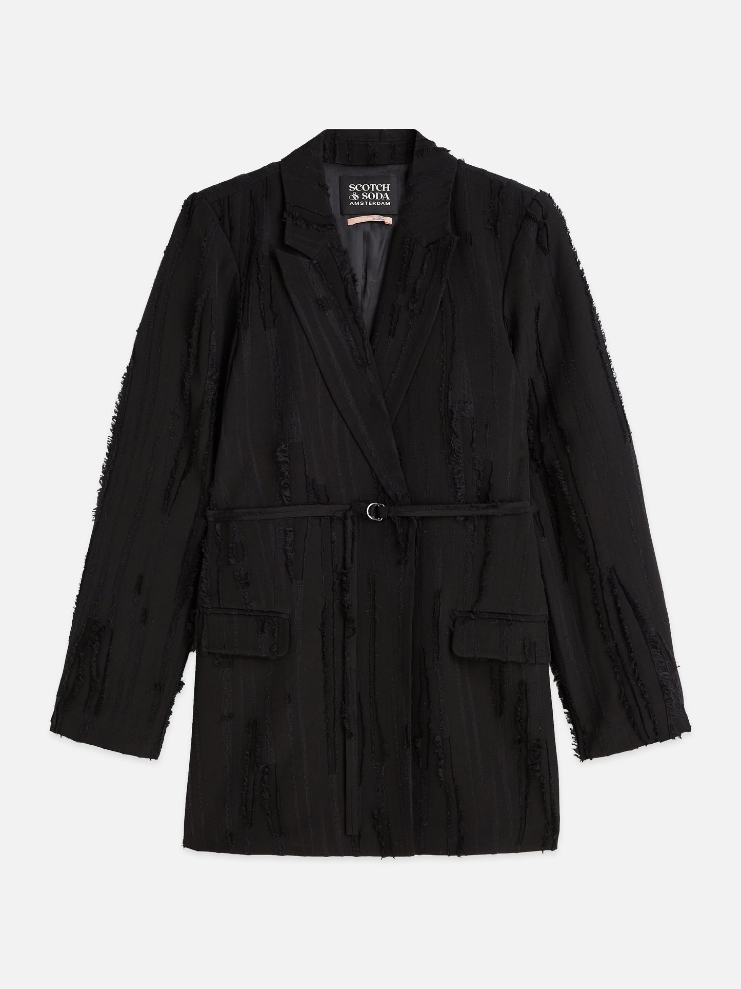 Black בלייזר לנשים Belted Double Breasted SCOTCH & SODA
