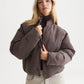 Lavender ג'קט לנשים Embroidered Short Puffer SCOTCH & SODA