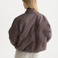 Dark Slate Gray ג'קט לנשים Embroidered Short Puffer SCOTCH & SODA