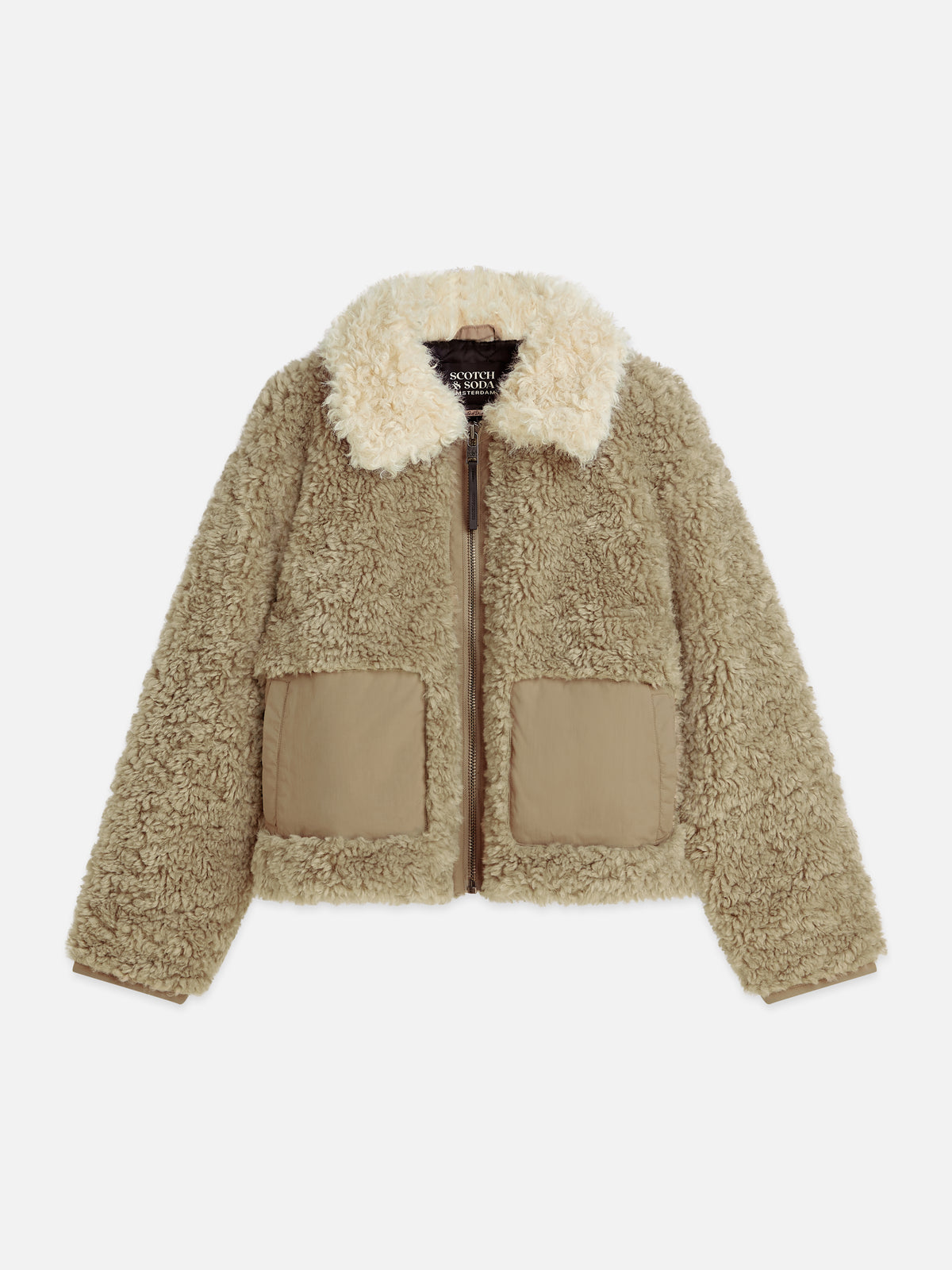 Rosy Brown ג'קט לנשים Faux Fur SCOTCH & SODA