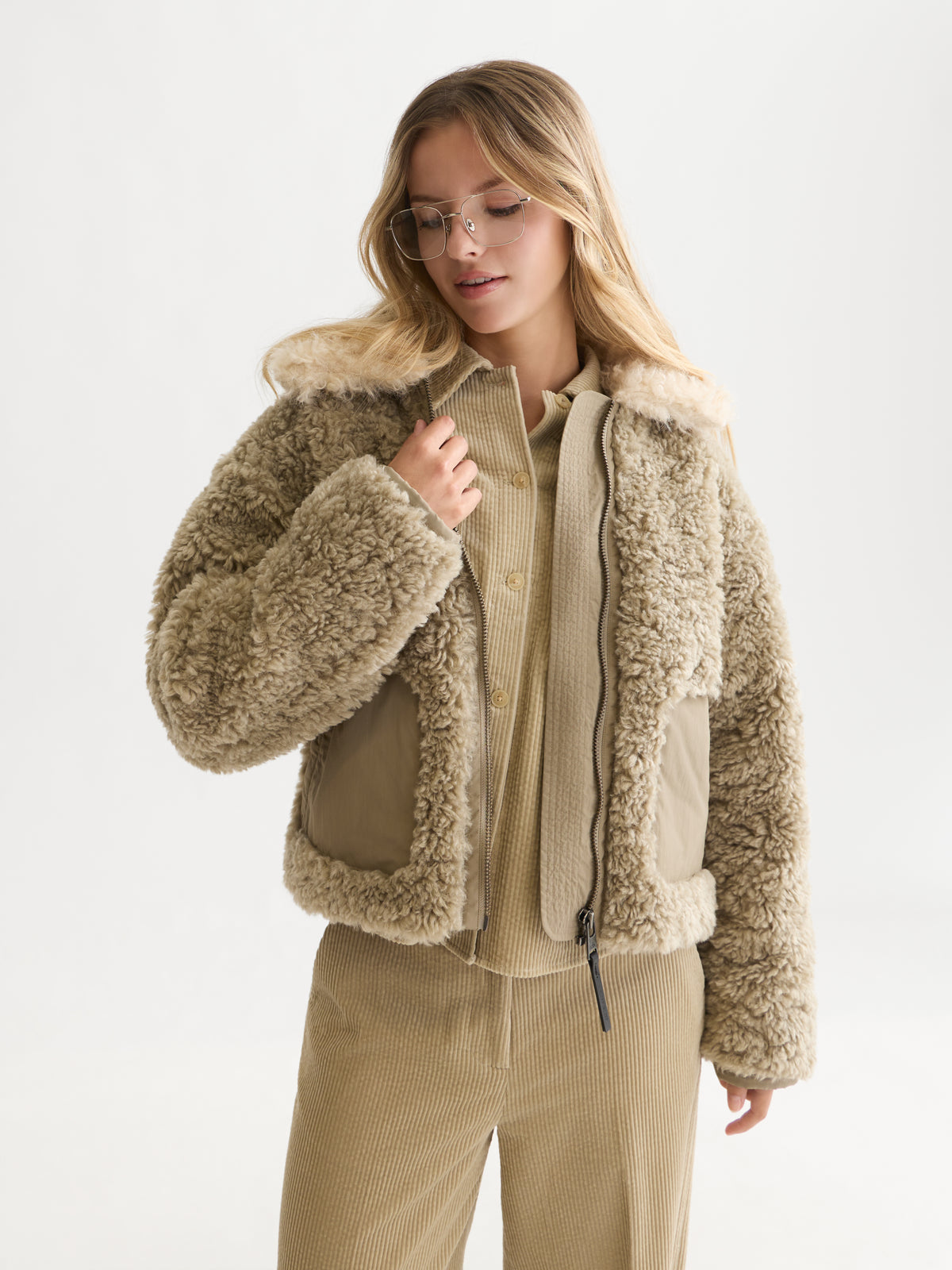 Lavender ג'קט לנשים Faux Fur SCOTCH & SODA