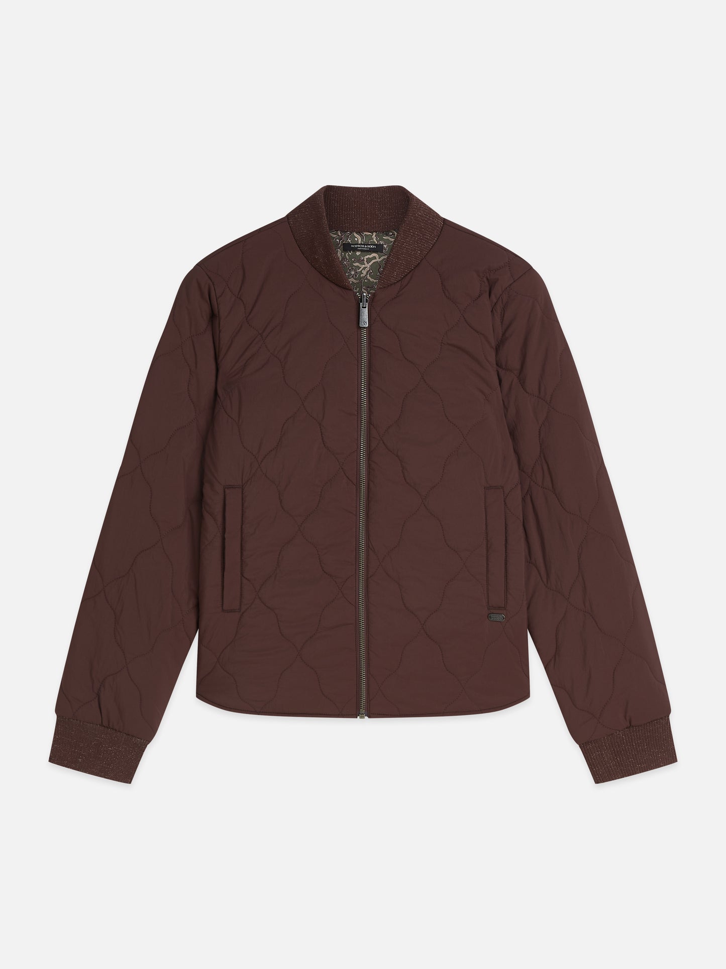 Dark Slate Gray ג'קט דו צדדי לנשים Reversible Quilted Bomber SCOTCH & SODA