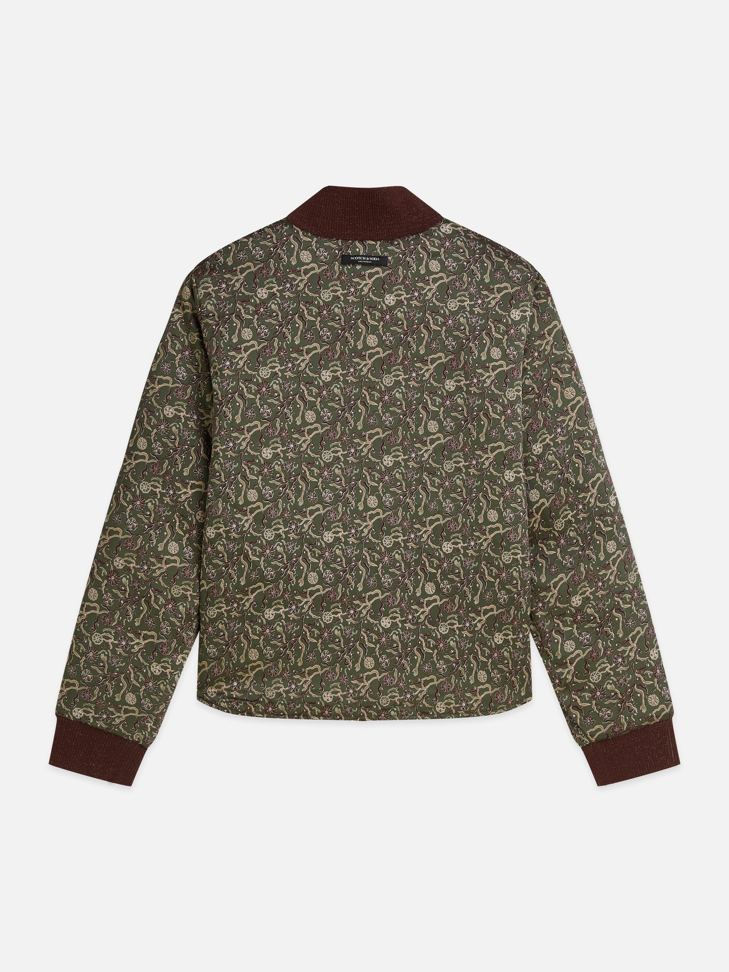 White Smoke ג'קט דו צדדי לנשים Reversible Quilted Bomber SCOTCH & SODA