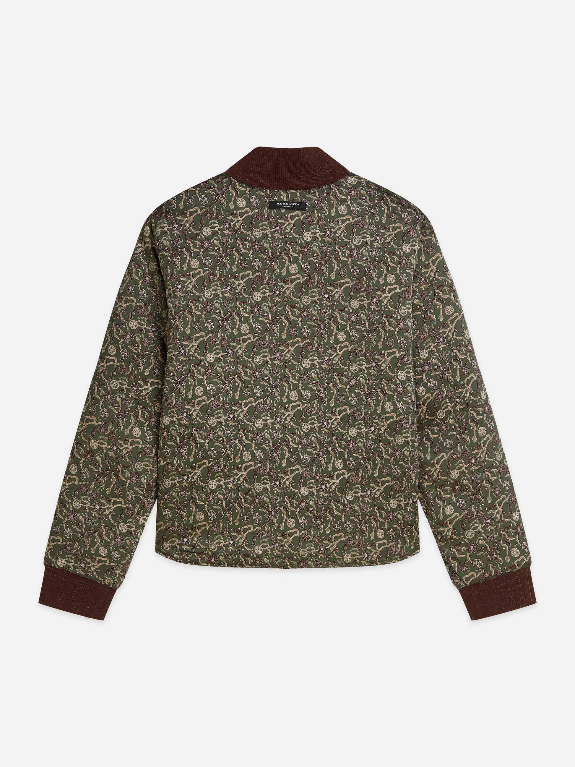 White Smoke ג'קט דו צדדי לנשים Reversible Quilted Bomber SCOTCH & SODA
