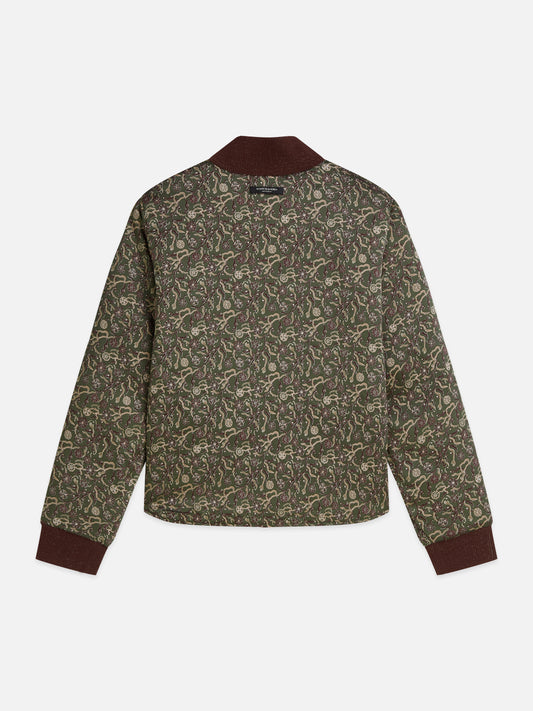 White Smoke ג'קט דו צדדי לנשים Reversible Quilted Bomber SCOTCH & SODA