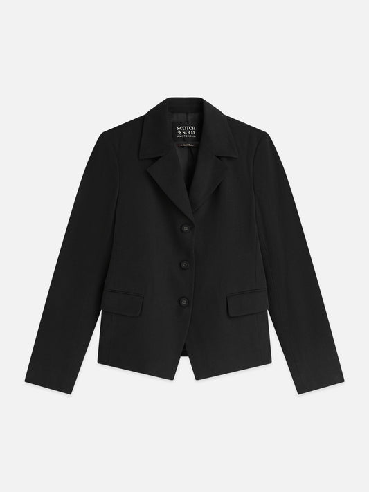 Black בלייזר לנשים Gabardine Fitted SCOTCH & SODA