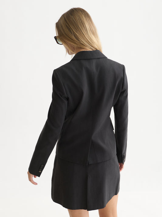 Black בלייזר לנשים Gabardine Fitted SCOTCH & SODA