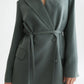 Dark Slate Gray בלייזר לנשים Lyocell Blend Double Breasted SCOTCH & SODA