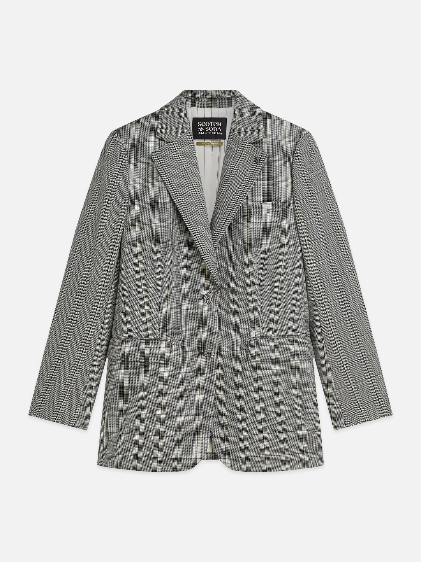 Dim Gray בלייזר לנשים Checked Oversized SCOTCH & SODA