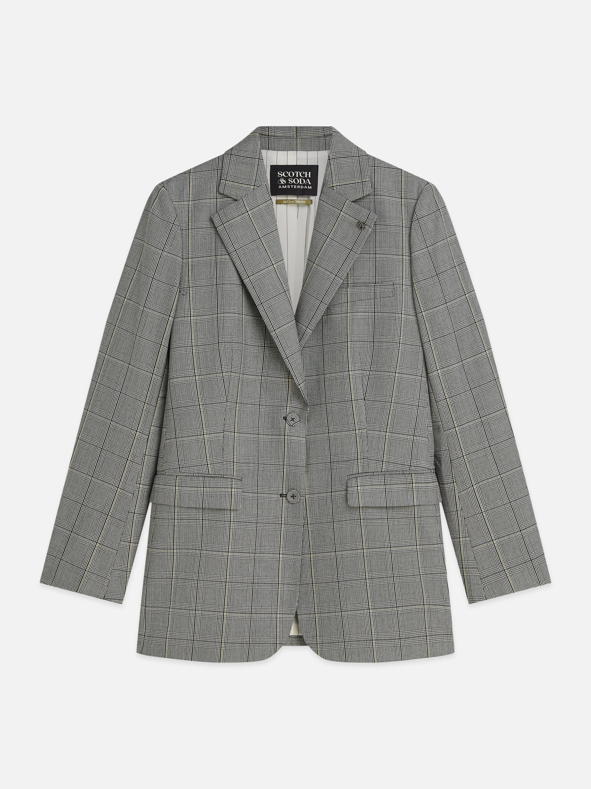 Dim Gray בלייזר לנשים Checked Oversized SCOTCH & SODA