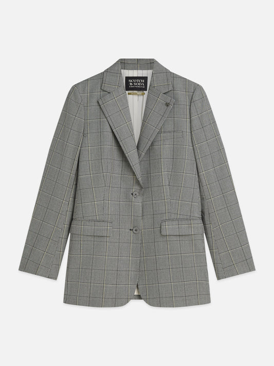 Dim Gray בלייזר לנשים Checked Oversized SCOTCH & SODA