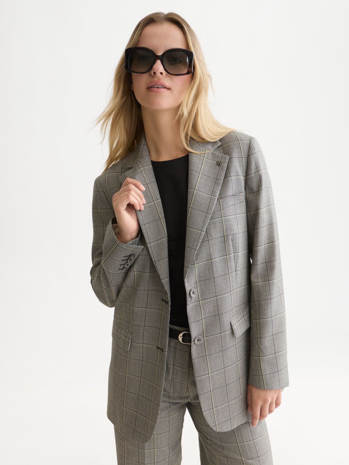 White Smoke בלייזר לנשים Checked Oversized SCOTCH & SODA