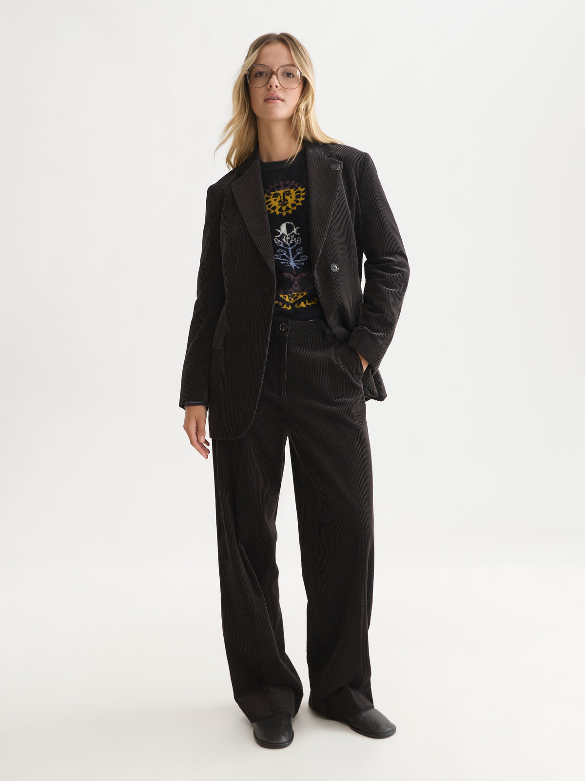 Black בלייזר לנשים Corduroy Relaxed SCOTCH & SODA