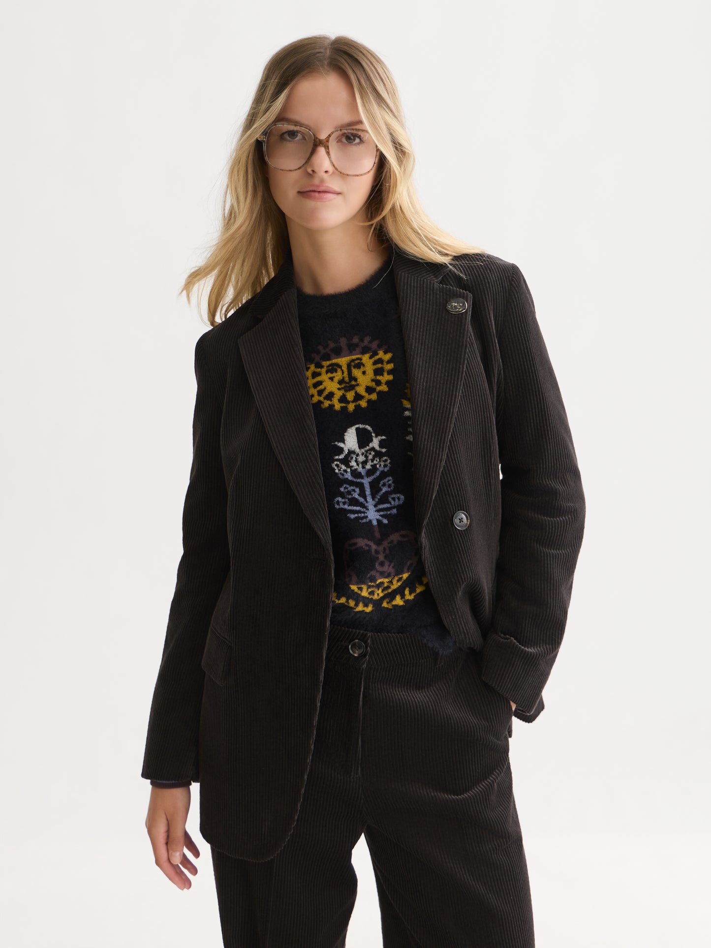 Black בלייזר לנשים Corduroy Relaxed SCOTCH & SODA