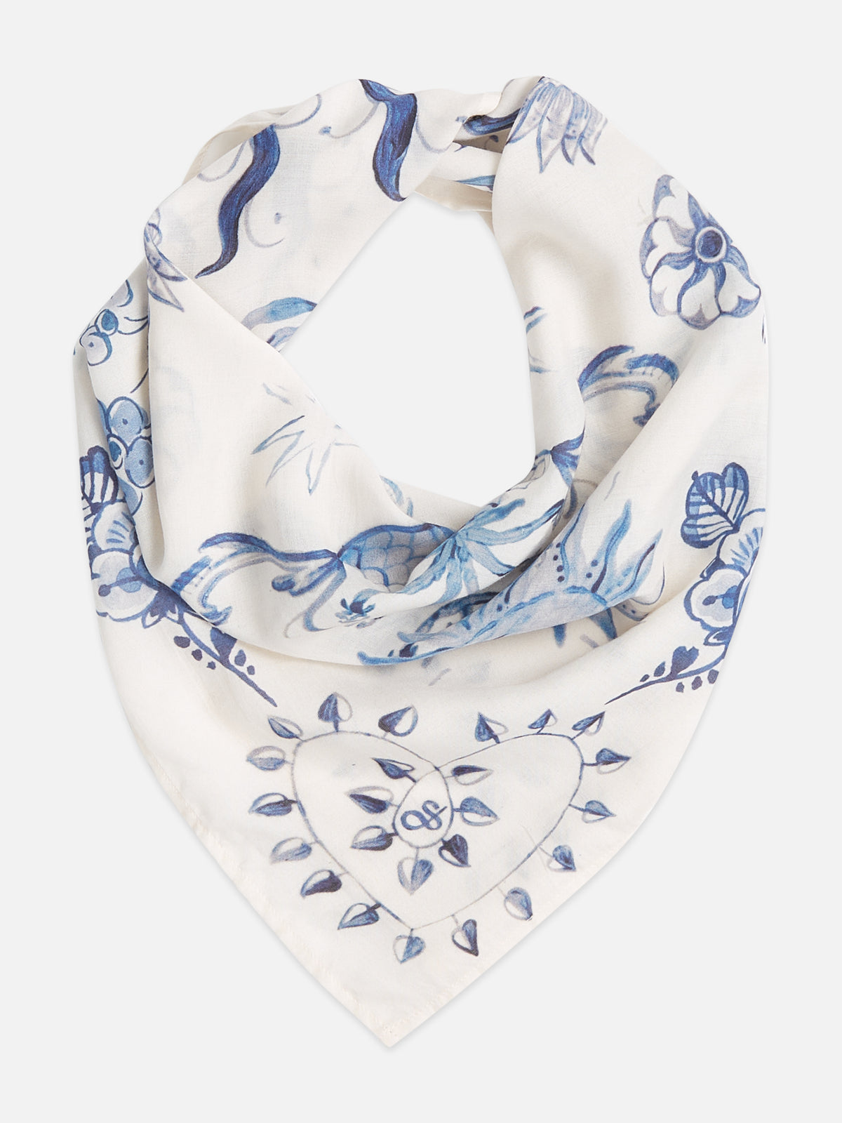 White Smoke צעיף לנשים Printed Foulard SCOTCH & SODA
