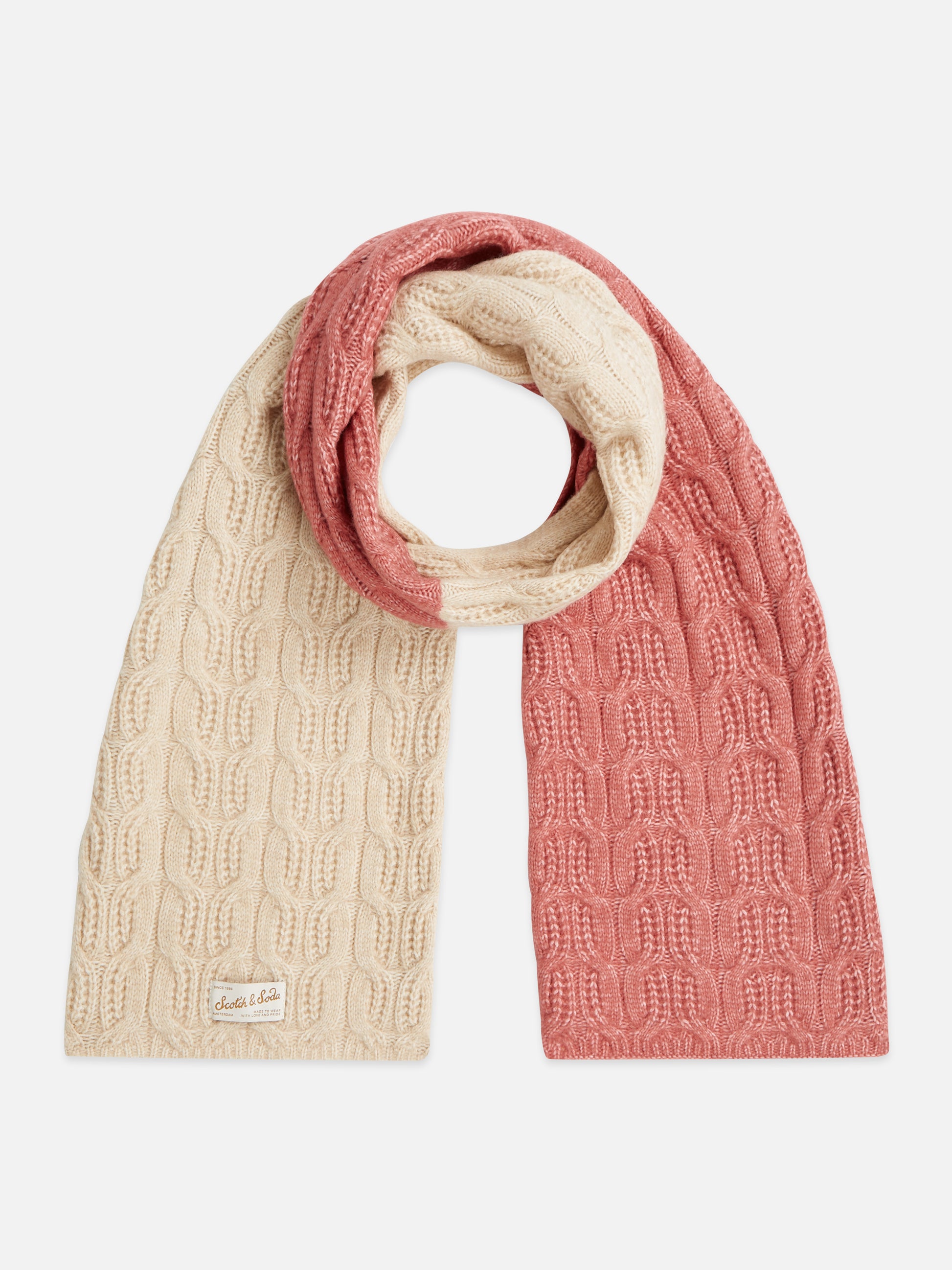 Gray צעיף לנשים Cable Stitch SCOTCH & SODA