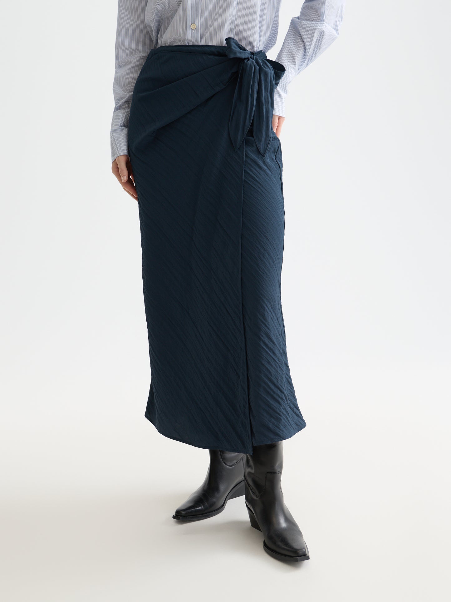 Black חצאית מידי לנשים Tie Wrap SCOTCH & SODA