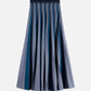 White Smoke PLEATED STRIPE KNITTED MIDI SKIRT חצאית מידי SCOTCH & SODA