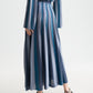 Lavender PLEATED STRIPE KNITTED MIDI SKIRT חצאית מידי SCOTCH & SODA