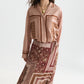 Lavender חצאית מידי לנשים Printed Ankle Length SCOTCH & SODA