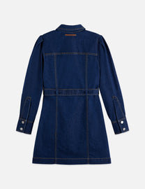 Midnight Blue שמלת ג'ינס מיני לנשים Fitted Denim Western SCOTCH & SODA