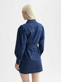 Dark Slate Gray שמלת ג'ינס מיני לנשים Fitted Denim Western SCOTCH & SODA