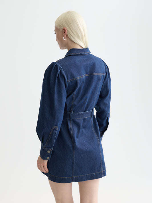 Dark Slate Gray שמלת ג'ינס מיני לנשים Fitted Denim Western SCOTCH & SODA