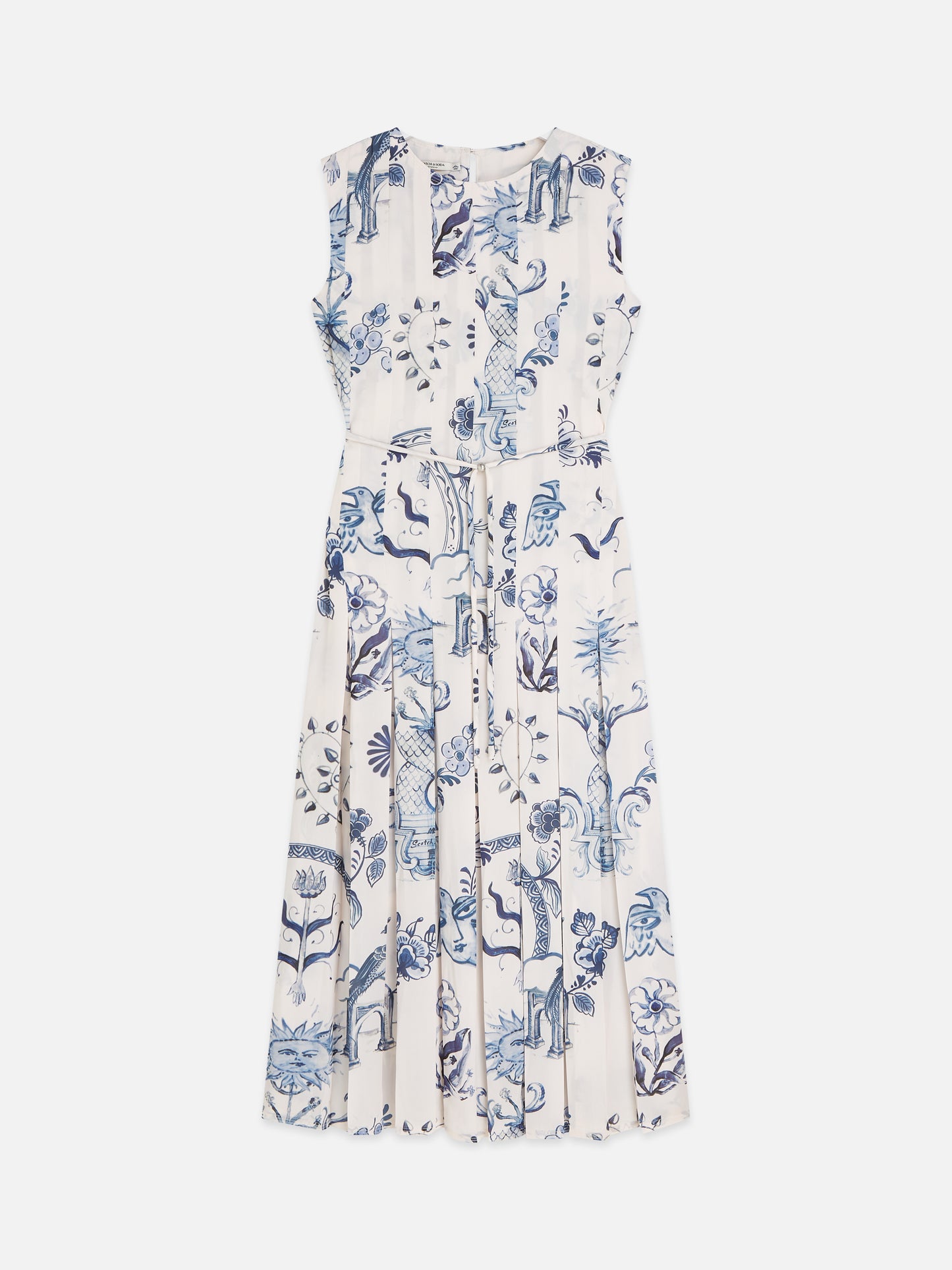 Lavender שמלת מידי לנשים Printed Pleated SCOTCH & SODA