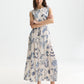 White Smoke שמלת מידי לנשים Printed Pleated SCOTCH & SODA