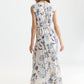 Lavender שמלת מידי לנשים Printed Pleated SCOTCH & SODA