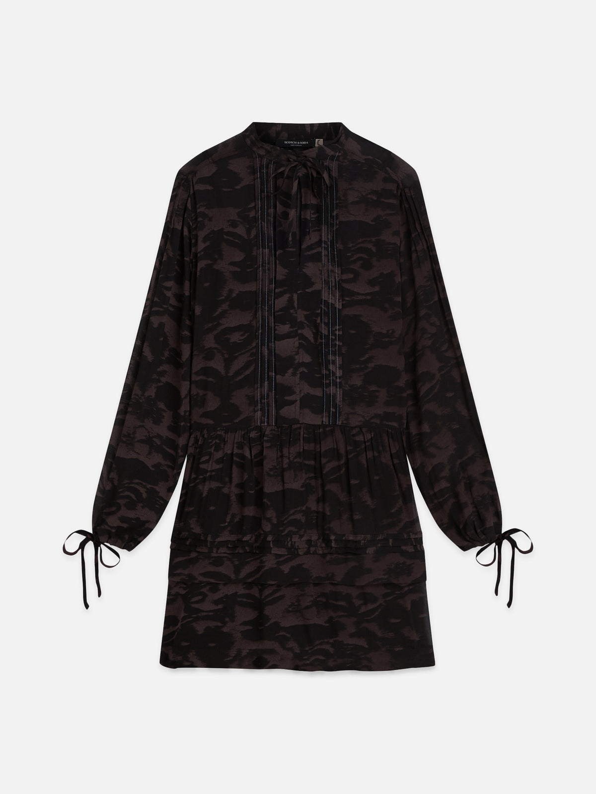 Black שמלת מיני לנשים Printed SCOTCH & SODA