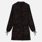 Black שמלת מיני לנשים Printed SCOTCH & SODA