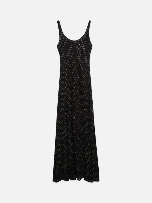 Black שמלת מקסי לנשים Fil Coupé Slip SCOTCH & SODA
