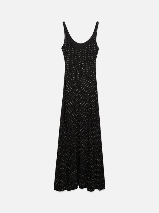 Black שמלת מקסי לנשים Fil Coupé Slip SCOTCH & SODA