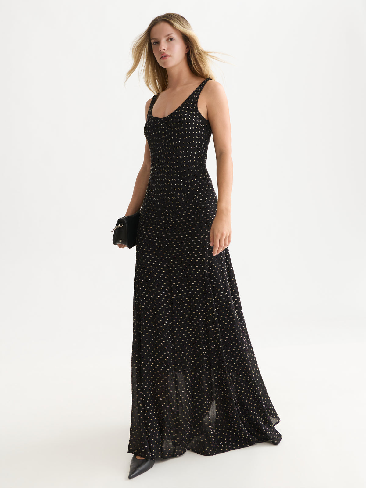 White Smoke שמלת מקסי לנשים Fil Coupé Slip SCOTCH & SODA