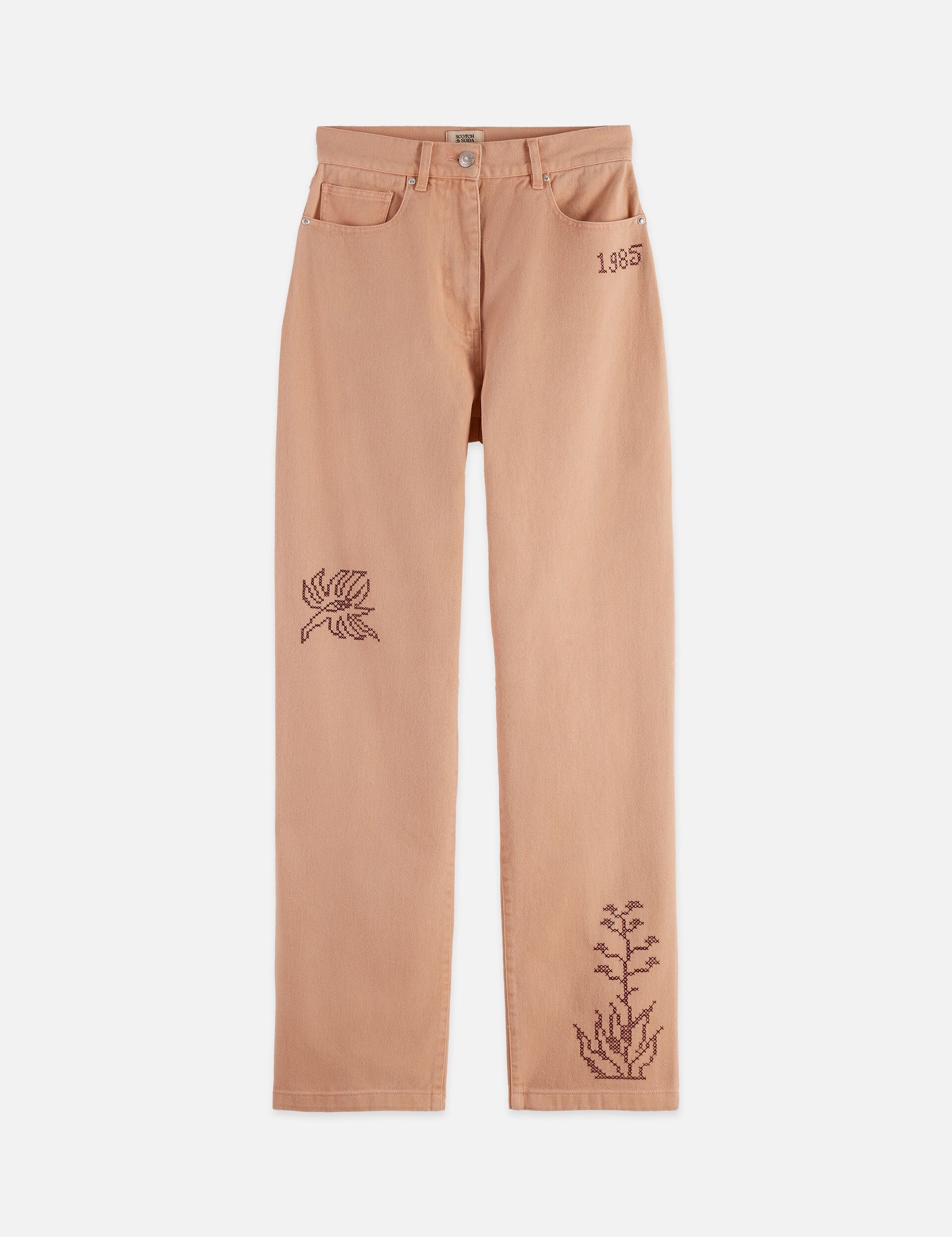 Rosy Brown ג'ינס ארוך לנשים The Ripple - straight Fit SCOTCH & SODA
