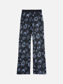 Dark Slate Gray מכנסי סריג ארוכים לנשים Jacquard SCOTCH & SODA