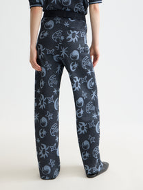 Lavender מכנסי סריג ארוכים לנשים Jacquard SCOTCH & SODA