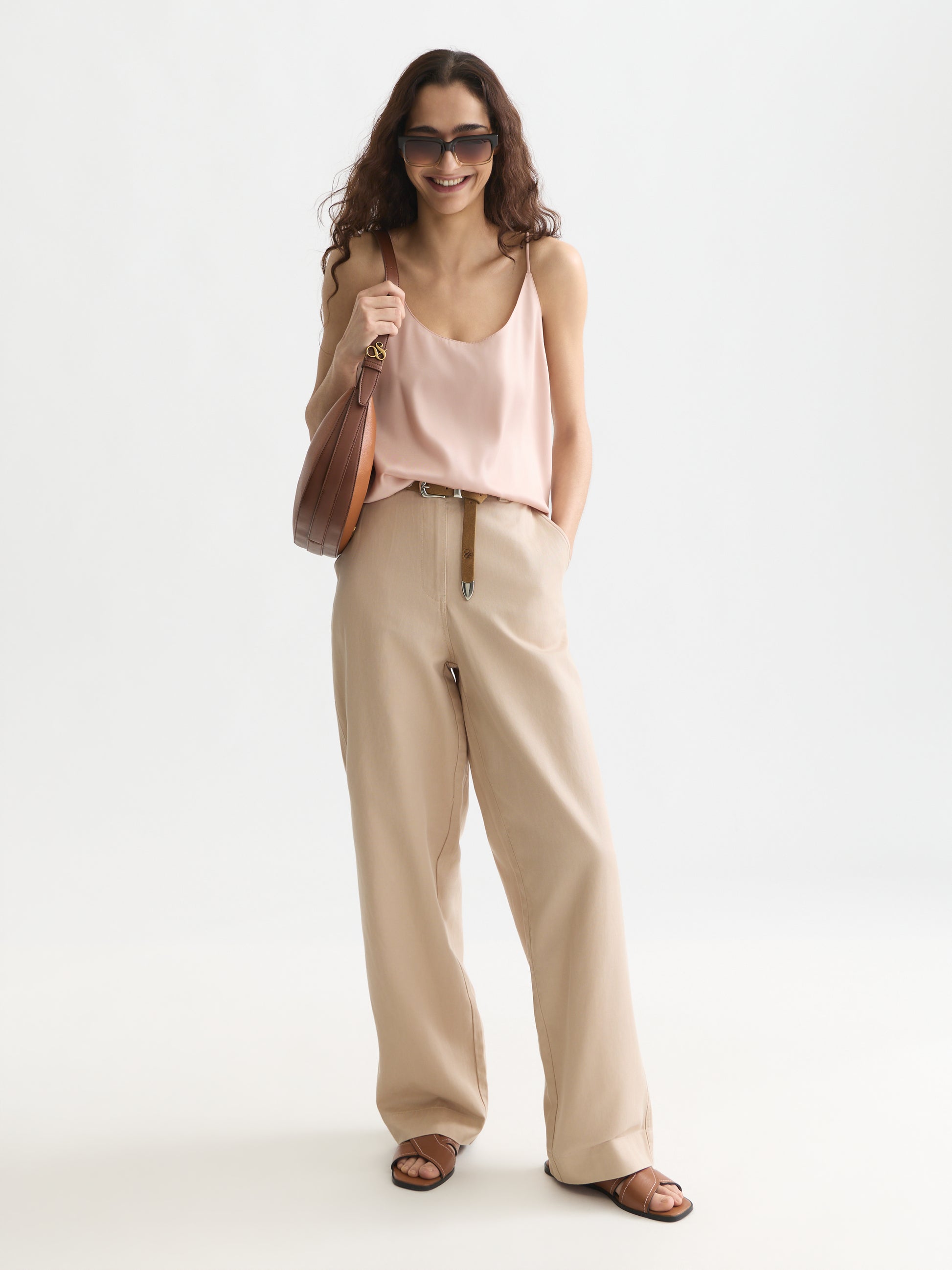 White Smoke מכנסיים ארוכים לנשים Cleo SCOTCH & SODA
