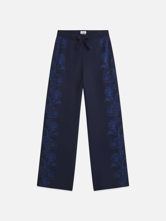 Dark Slate Gray מכנסיים ארוכים לנשים Jacquard Knitted SCOTCH & SODA