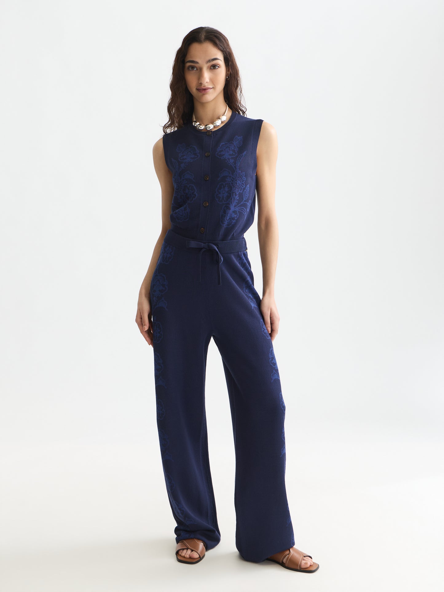White Smoke מכנסיים ארוכים לנשים Jacquard Knitted SCOTCH & SODA