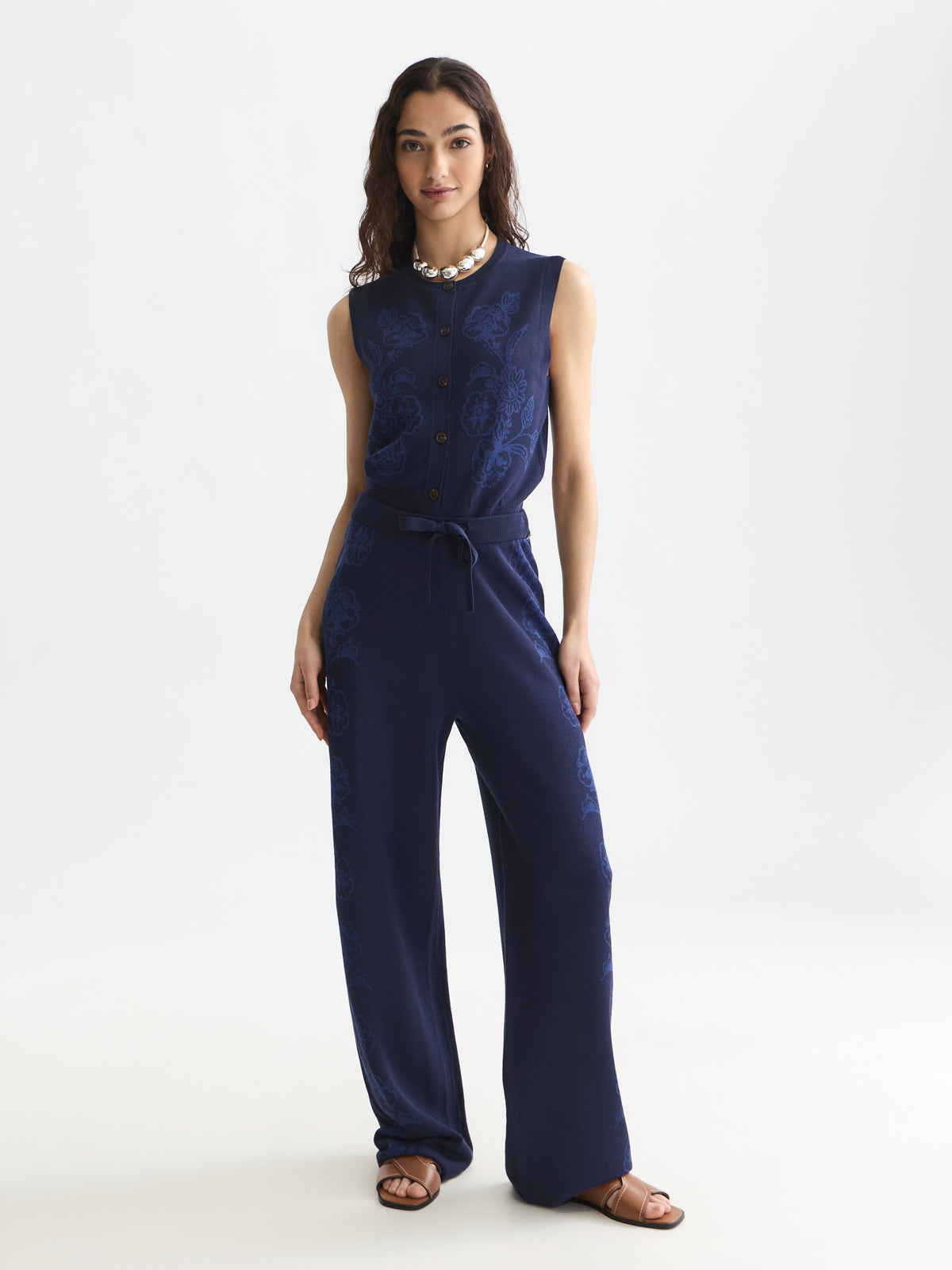 White Smoke מכנסיים ארוכים לנשים Jacquard Knitted SCOTCH & SODA
