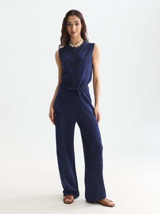 White Smoke מכנסיים ארוכים לנשים Jacquard Knitted SCOTCH & SODA