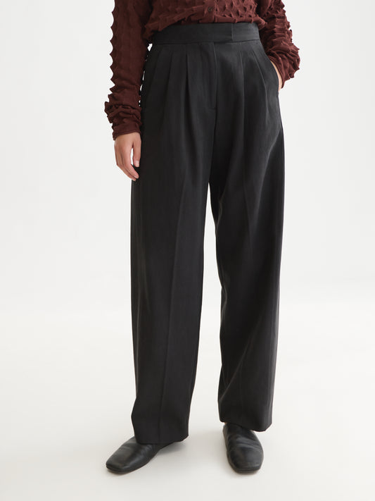 Dark Slate Gray מכנסי גברדין רחבים לנשים Quinn SCOTCH & SODA