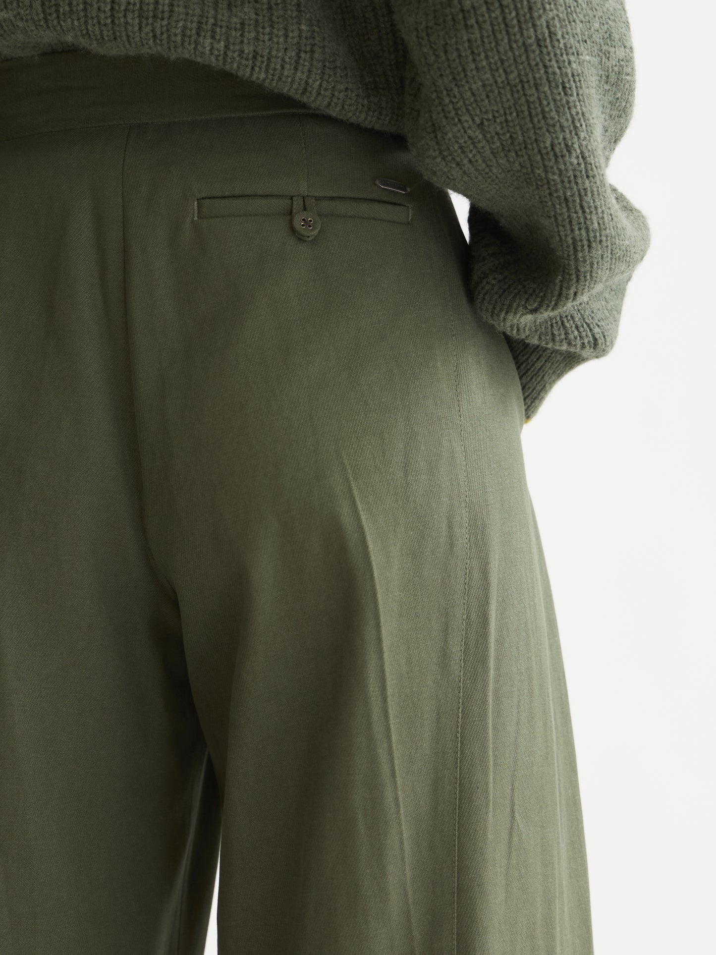 Dark Slate Gray מכנסי גברדין רחבים לנשים Quinn SCOTCH & SODA