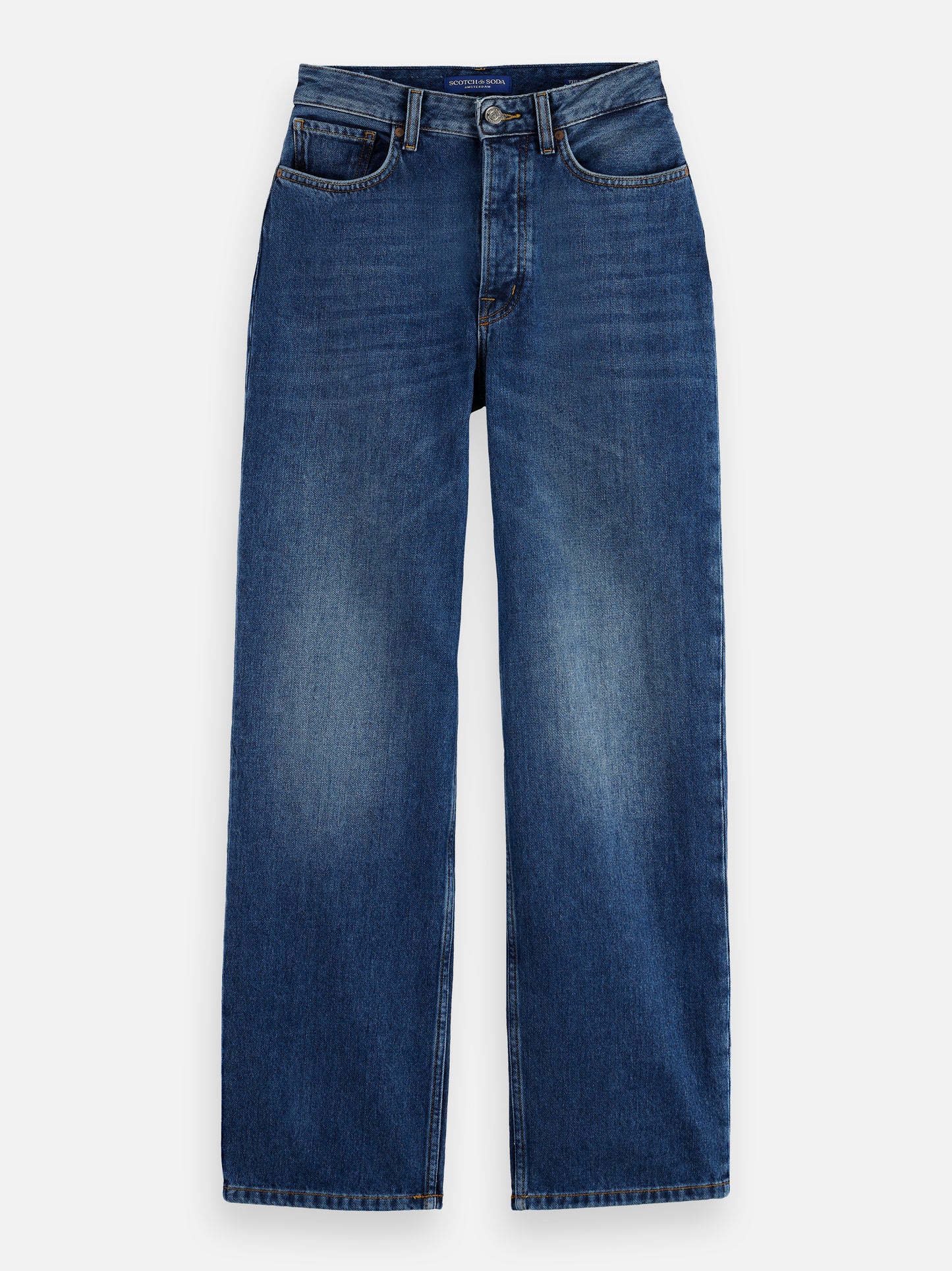 Midnight Blue ג'ינס ארוך לנשים The Ripple - Straight Fit SCOTCH & SODA